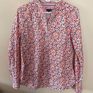 Talbots floral button down top